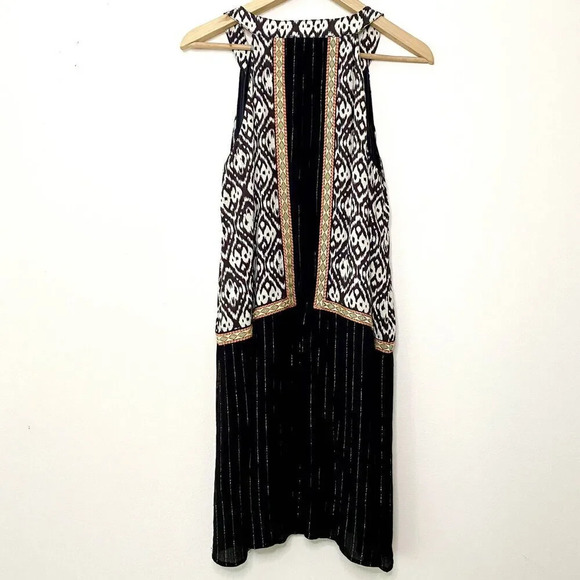 THML Embroidered Boho Tribal Sleeveless Women's Dress Medium V-Neck Tassels - Picture 5 of 9
